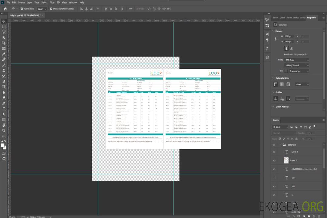 Relevé bancaire Kenya CBA Loop 6 pages template Relevé bancaire Kenya CBA Loop 6 pages template